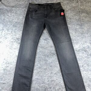 Seven 7 For All Mankind Paxtyn Jeans Men's 34x33 Skinny‎ Gray Distressed Pocket